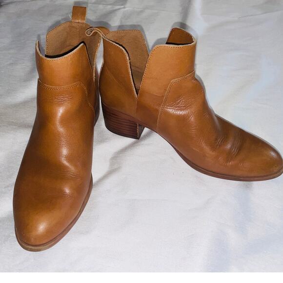 Franco Sarto Leather Slip-On Ankle Bootie "Rosie" - Women's Size 7.5 M - Picture 2 of 12
